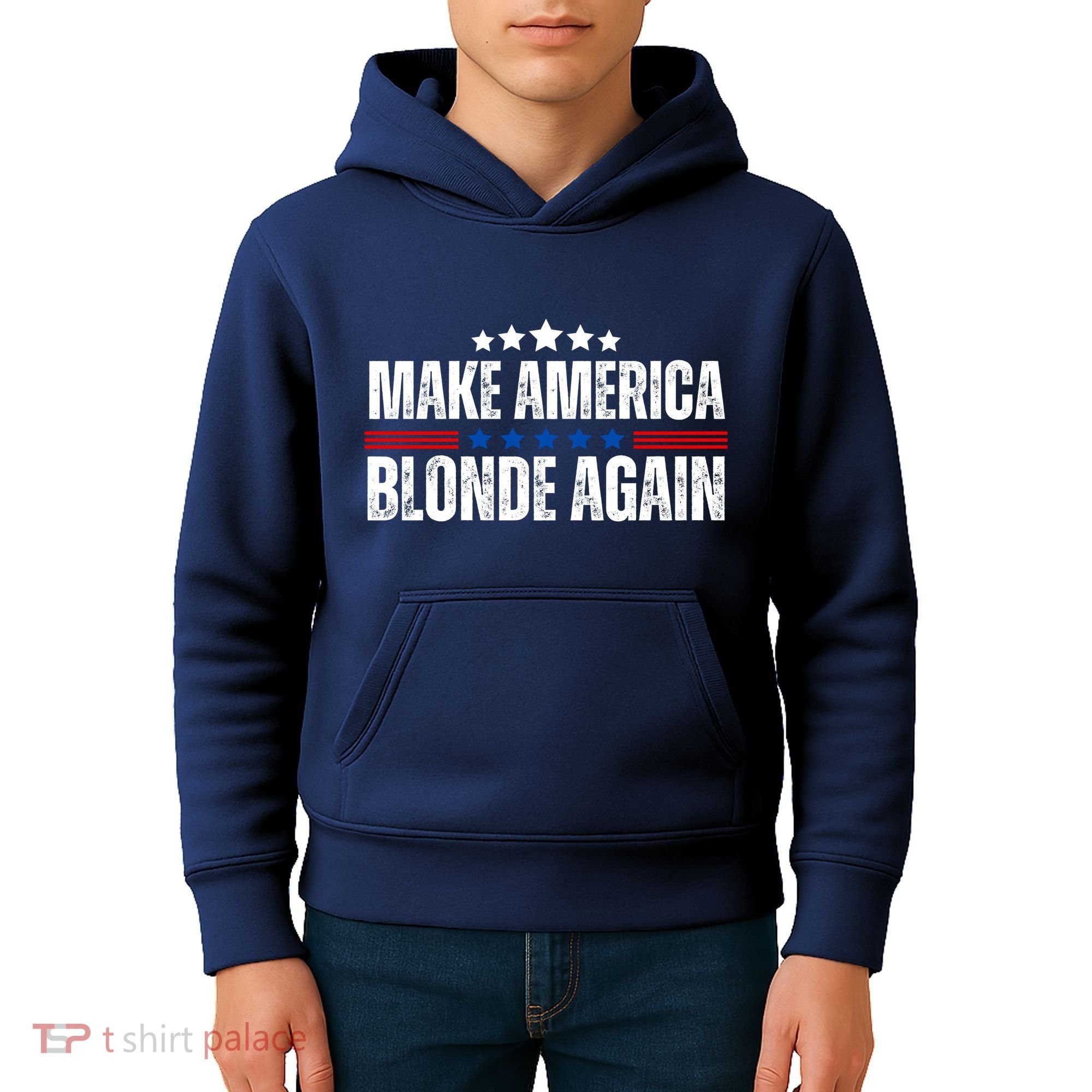 Funny Make America Blonde Again Kids Hoodie