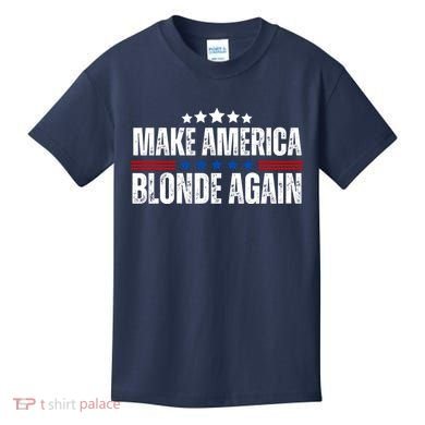 Funny Make America Blonde Again Kids T-Shirt