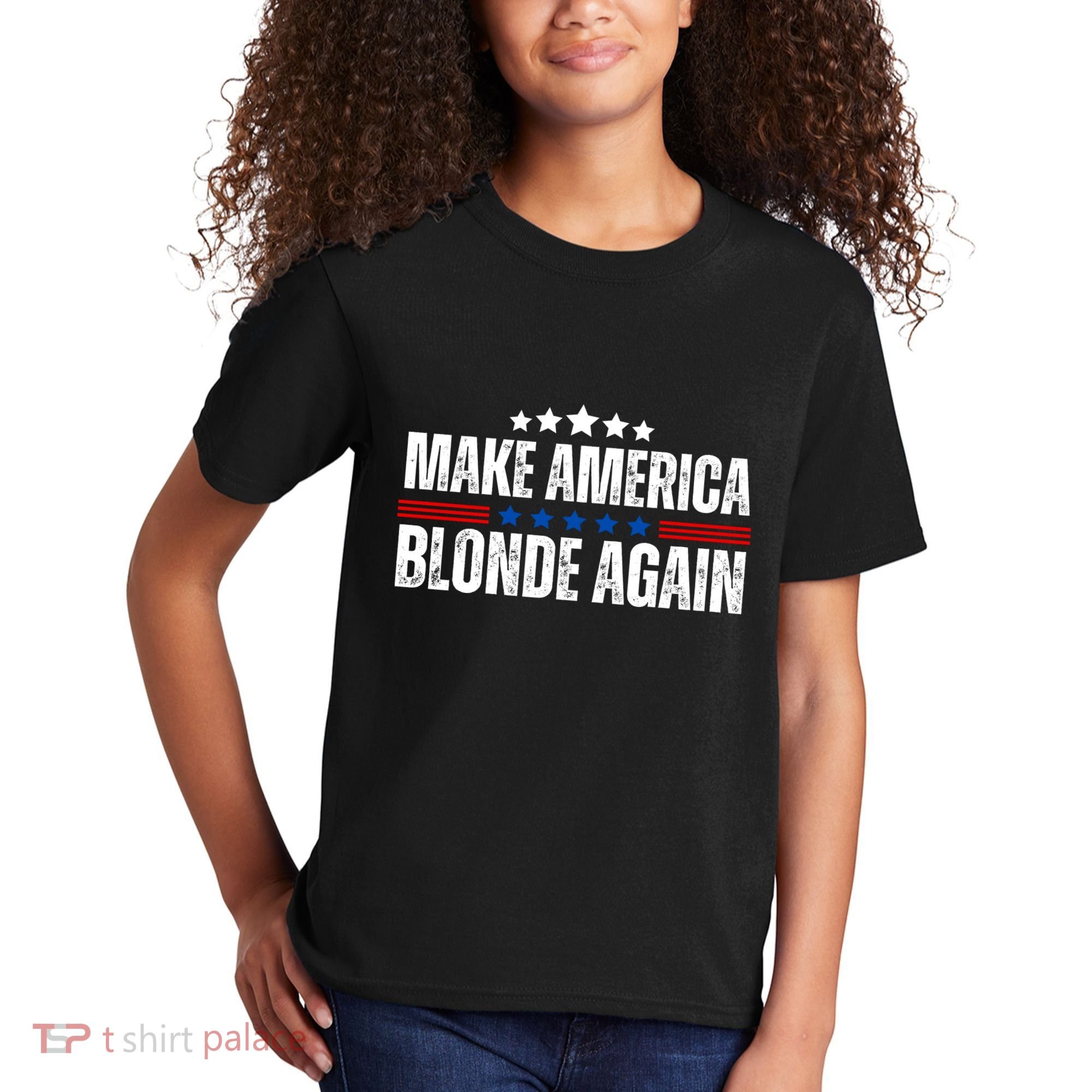 Funny Make America Blonde Again Kids T-Shirt