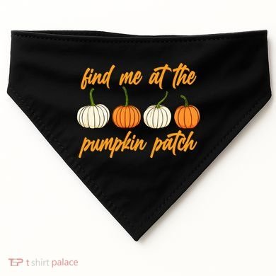 Find Me At The Pumpkin Patch Cute USA-Made Doggie Bandana