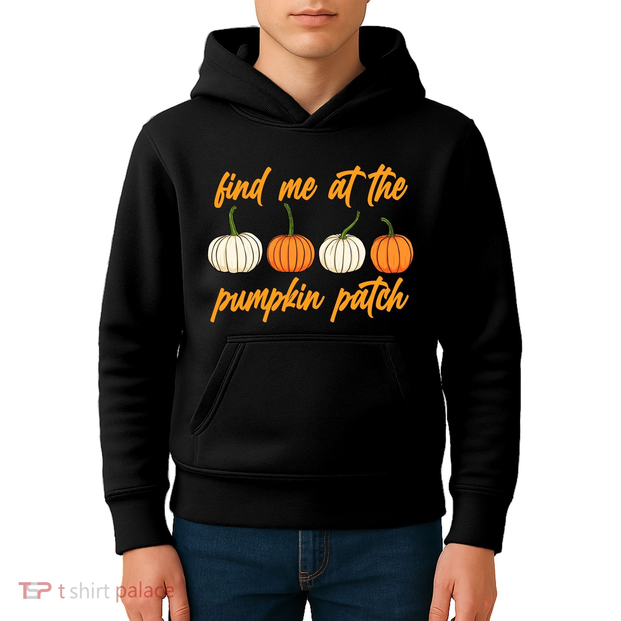 Find Me At The Pumpkin Patch Cute Kids Hoodie