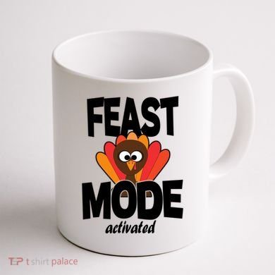 Fast Mode Activated Thanksgiving Coffee Mug back