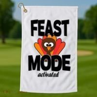 Fast Mode Activated Thanksgiving Golf Towel thumb 1