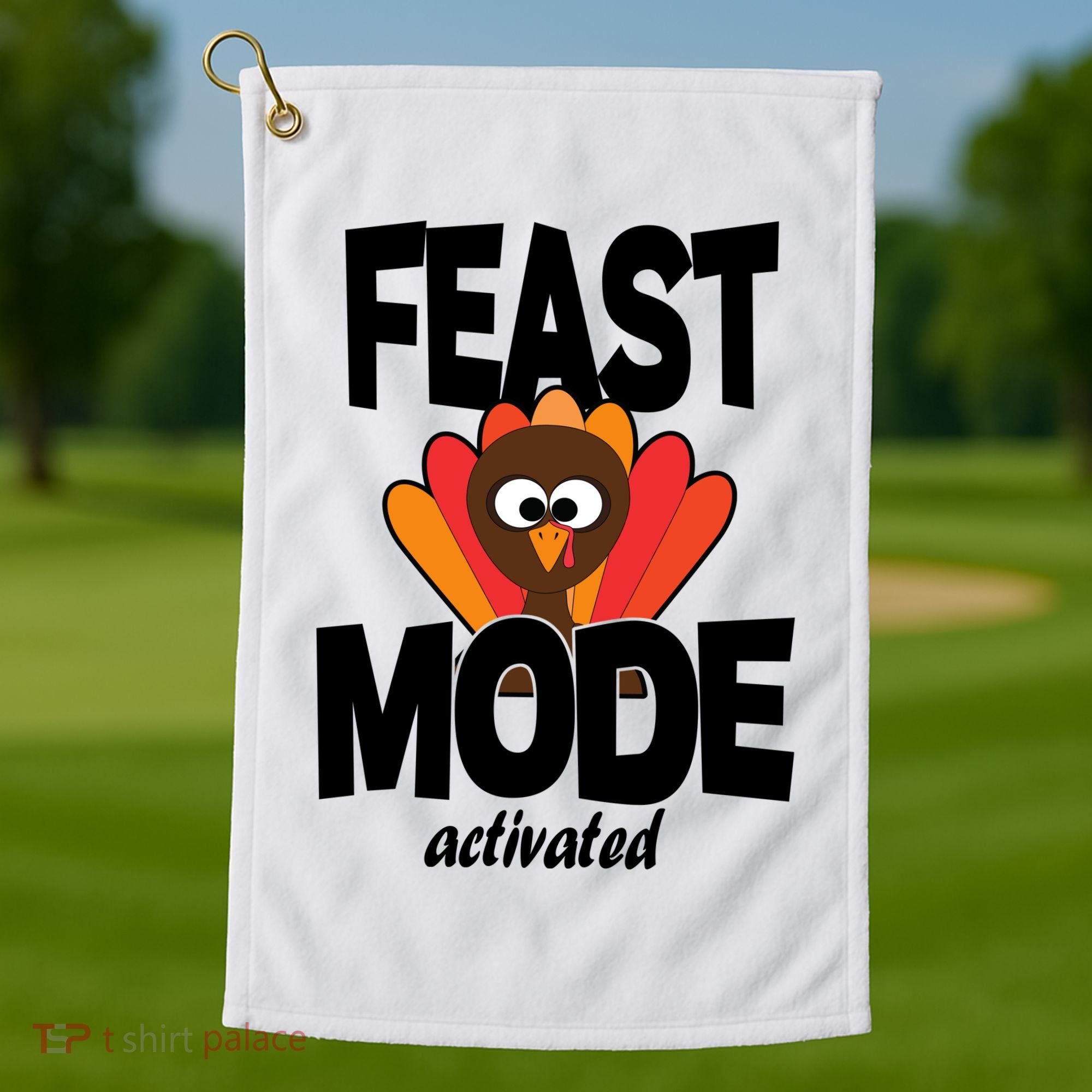 Fast Mode Activated Thanksgiving Golf Towel