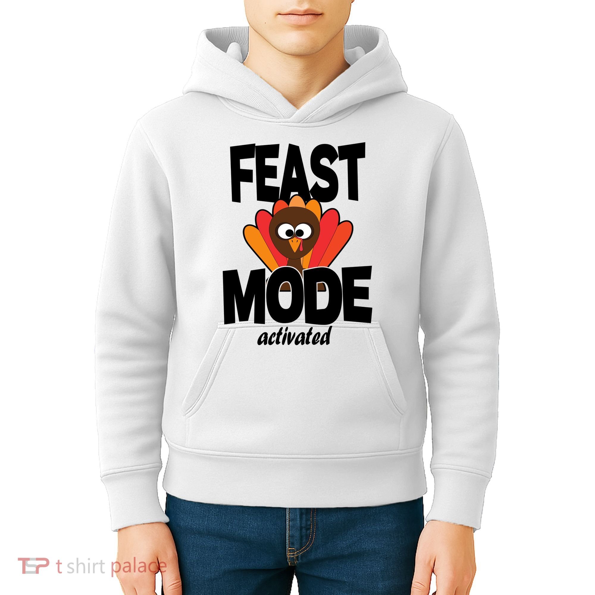 Fast Mode Activated Thanksgiving Kids Hoodie