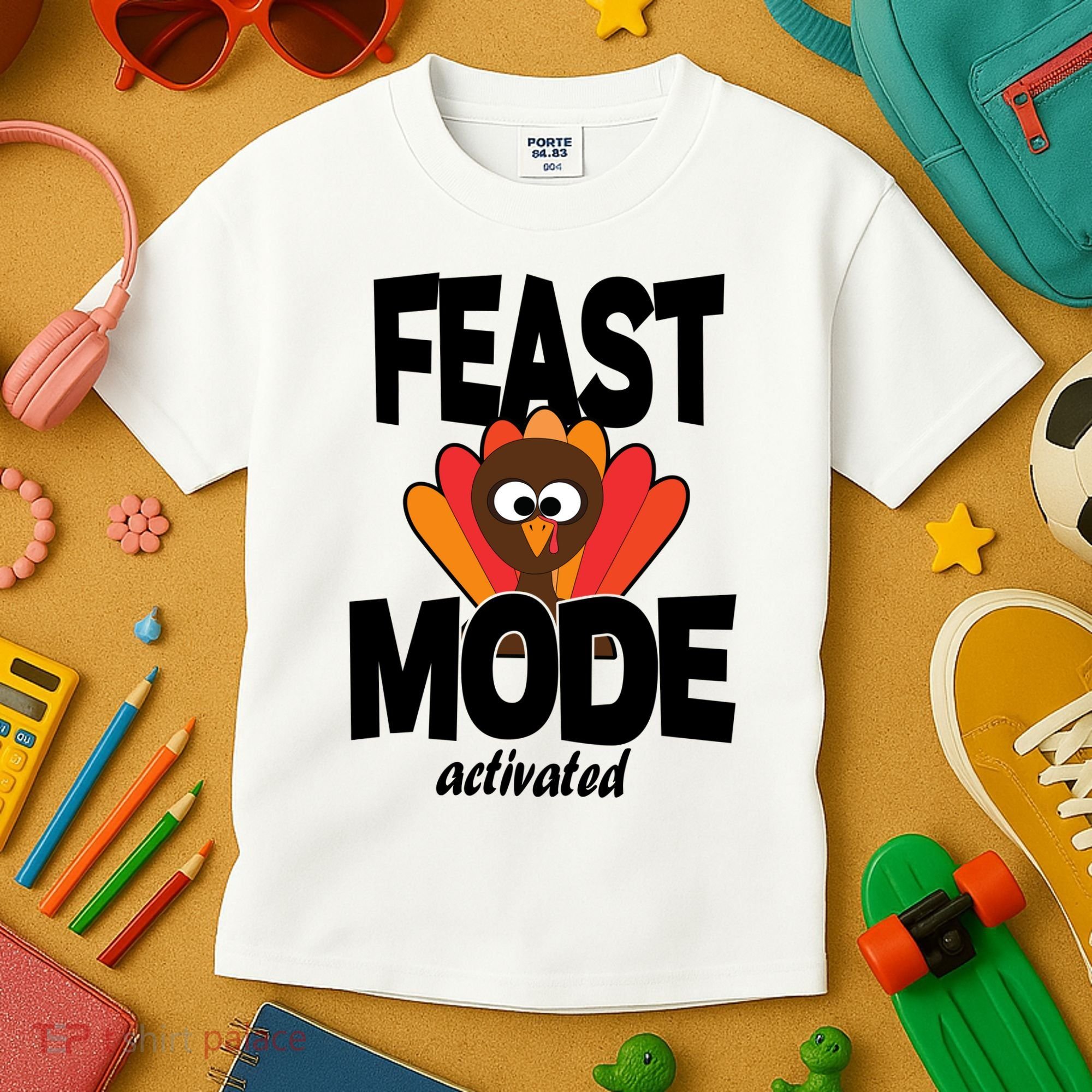 Fast Mode Activated Thanksgiving Kids T-Shirt
