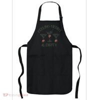 Feeling Merry And Dirty Martini Glasses Christmas Festive Apron thumb 0