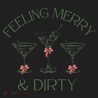 Feeling Merry And Dirty Martini Glasses Christmas Festive Beanie thumb 2