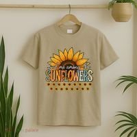 Find Me Among The Sunflowers Vintage Flower Summer Vibes T-Shirt thumb 2