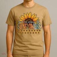 Find Me Among The Sunflowers Vintage Flower Summer Vibes T-Shirt thumb 3