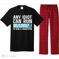 Funny Marathon Art For Men Women Marathoner Running Finisher Pajama Set thumb 0