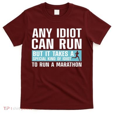 Funny Marathon Art For Men Women Marathoner Running Finisher T-Shirt