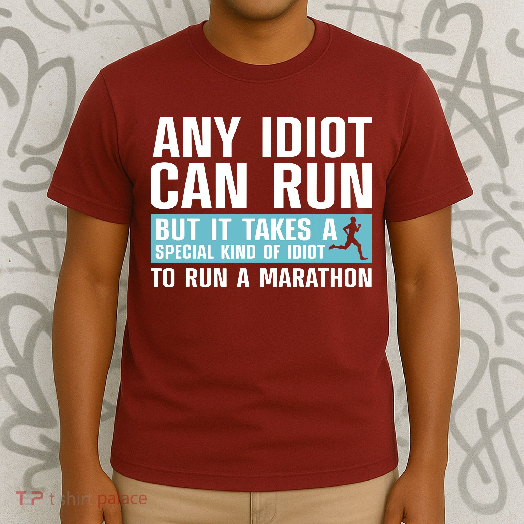 Funny Marathon Art For Men Women Marathoner Running Finisher T-Shirt
