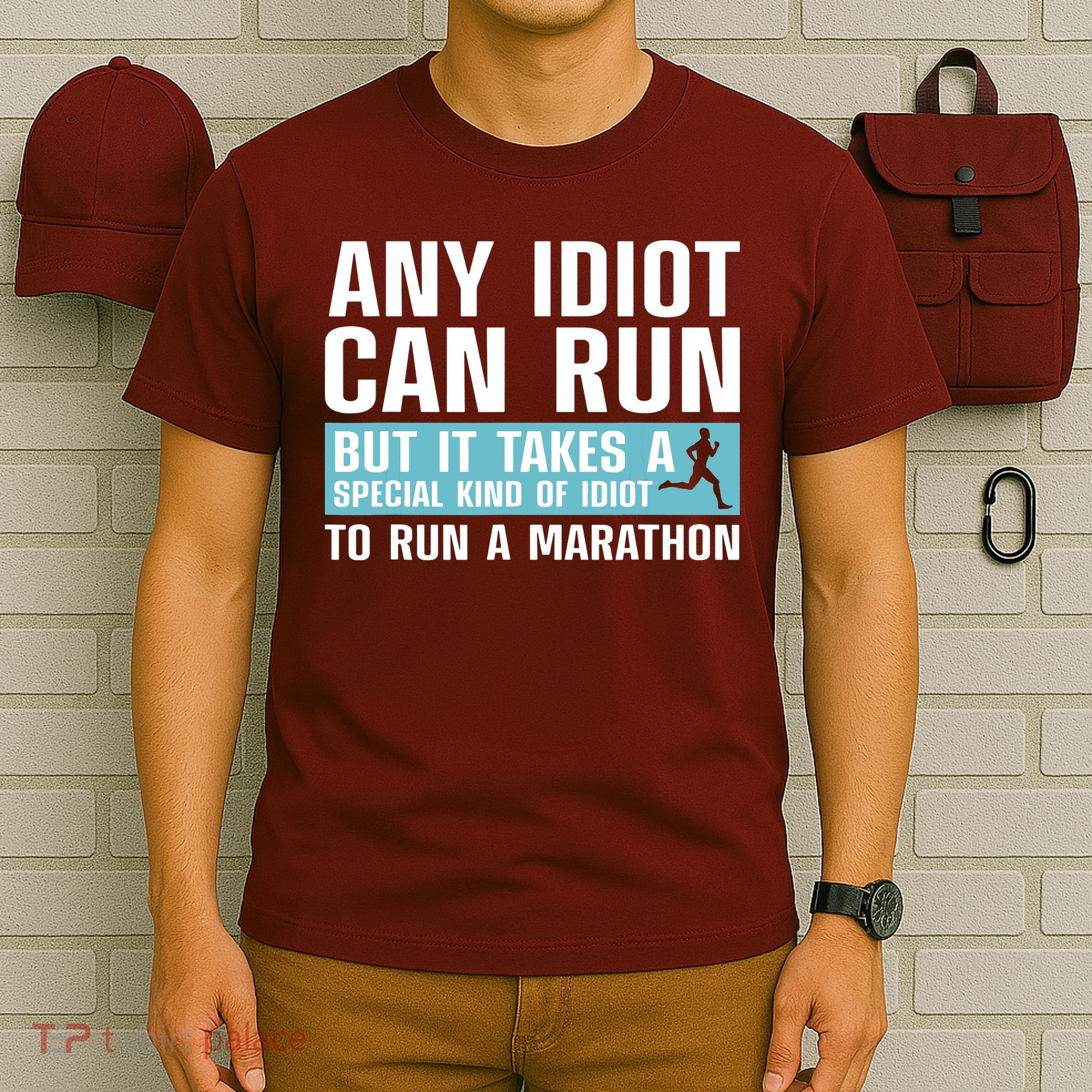 Funny Marathon Art For Men Women Marathoner Running Finisher T-Shirt