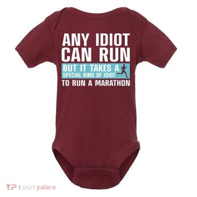 Funny Marathon Art For Men Women Marathoner Running Finisher Baby Bodysuit