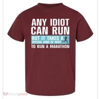 Funny Marathon Art For Men Women Marathoner Running Finisher Toddler T-Shirt thumb 0