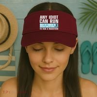 Funny Marathon Art For Men Women Marathoner Running Finisher Visor thumb 2