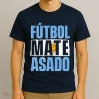 Futbol Mate Asado Argentina Soccer Lover T-Shirt thumb 3