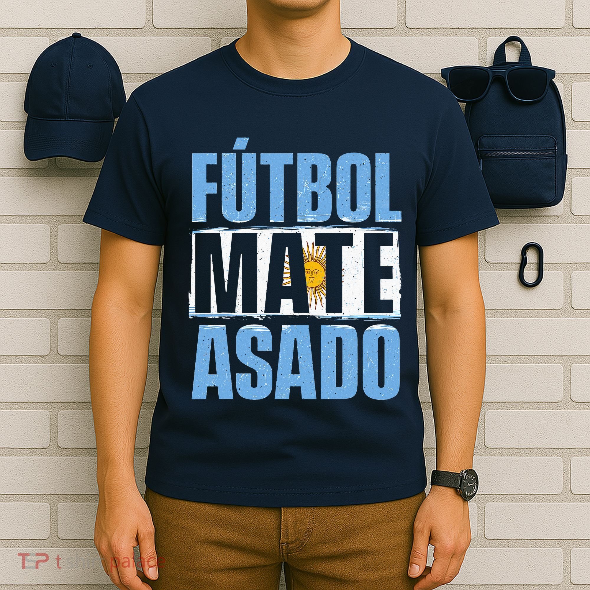 Futbol Mate Asado Argentina Soccer Lover T-Shirt