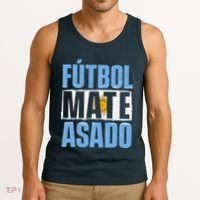 Futbol Mate Asado Argentina Soccer Lover Tank Top thumb 3