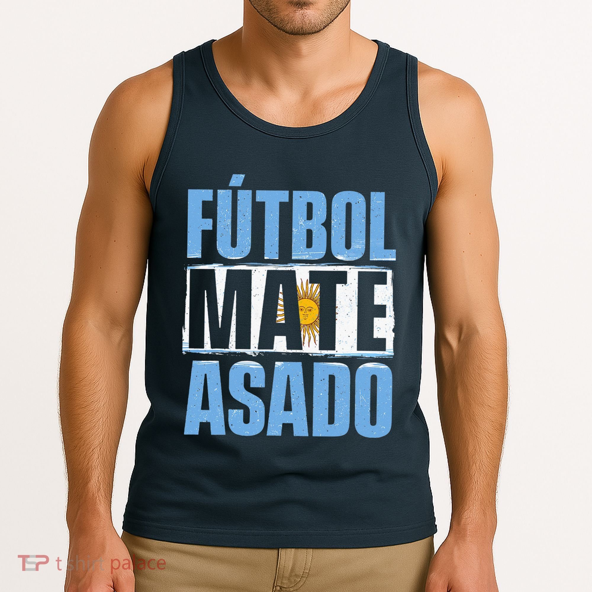 Futbol Mate Asado Argentina Soccer Lover Tank Top
