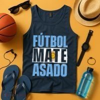 Futbol Mate Asado Argentina Soccer Lover Tank Top thumb 4
