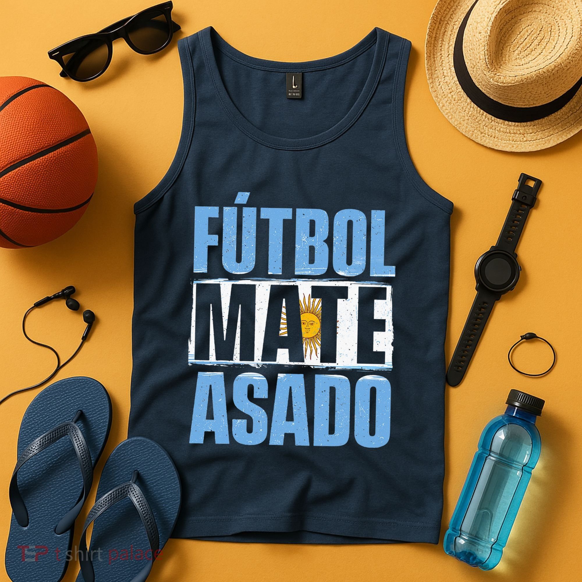 Futbol Mate Asado Argentina Soccer Lover Tank Top