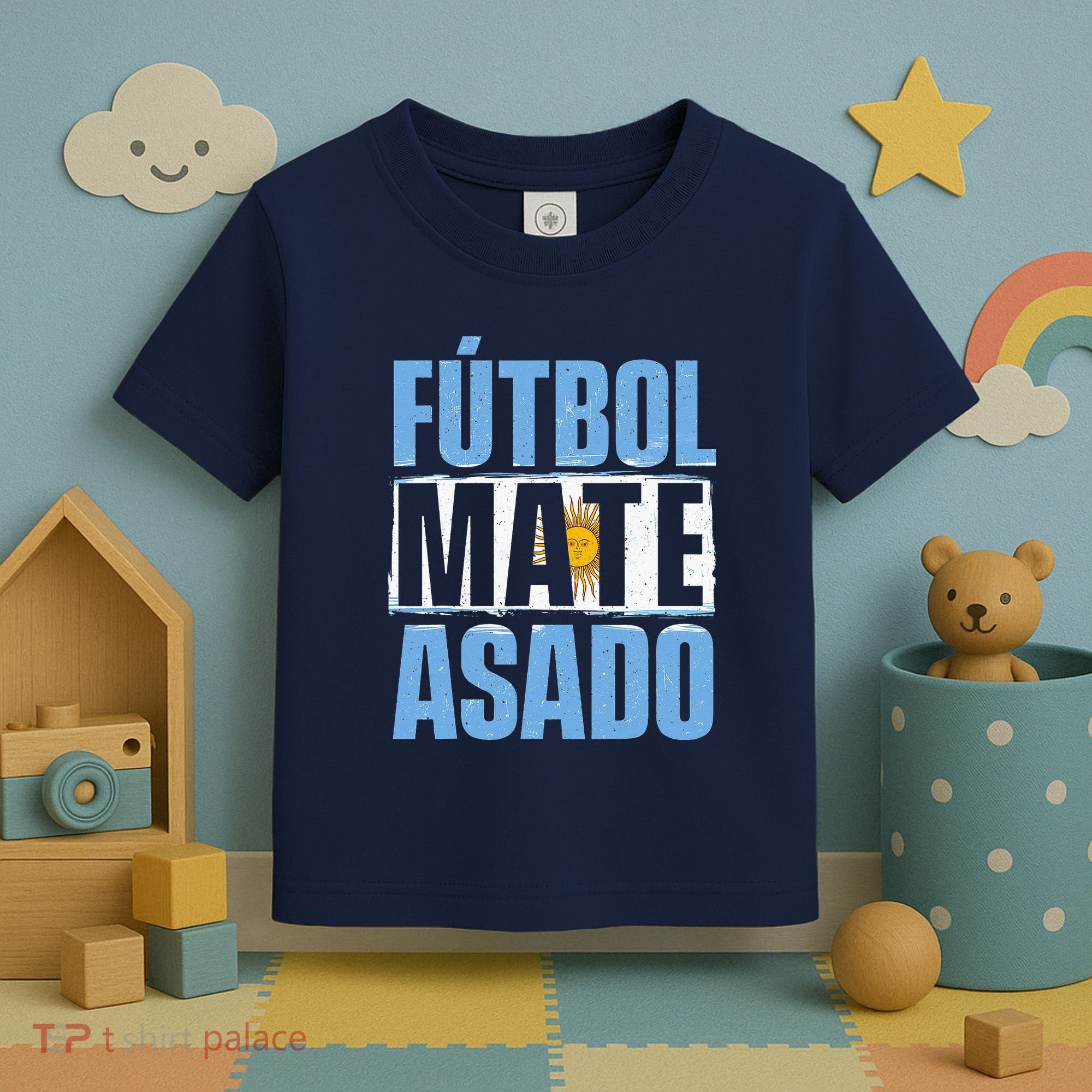 Futbol Mate Asado Argentina Soccer Lover Toddler T-Shirt
