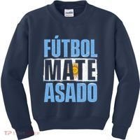 Futbol Mate Asado Argentina Soccer Lover Kids Sweatshirt thumb 0