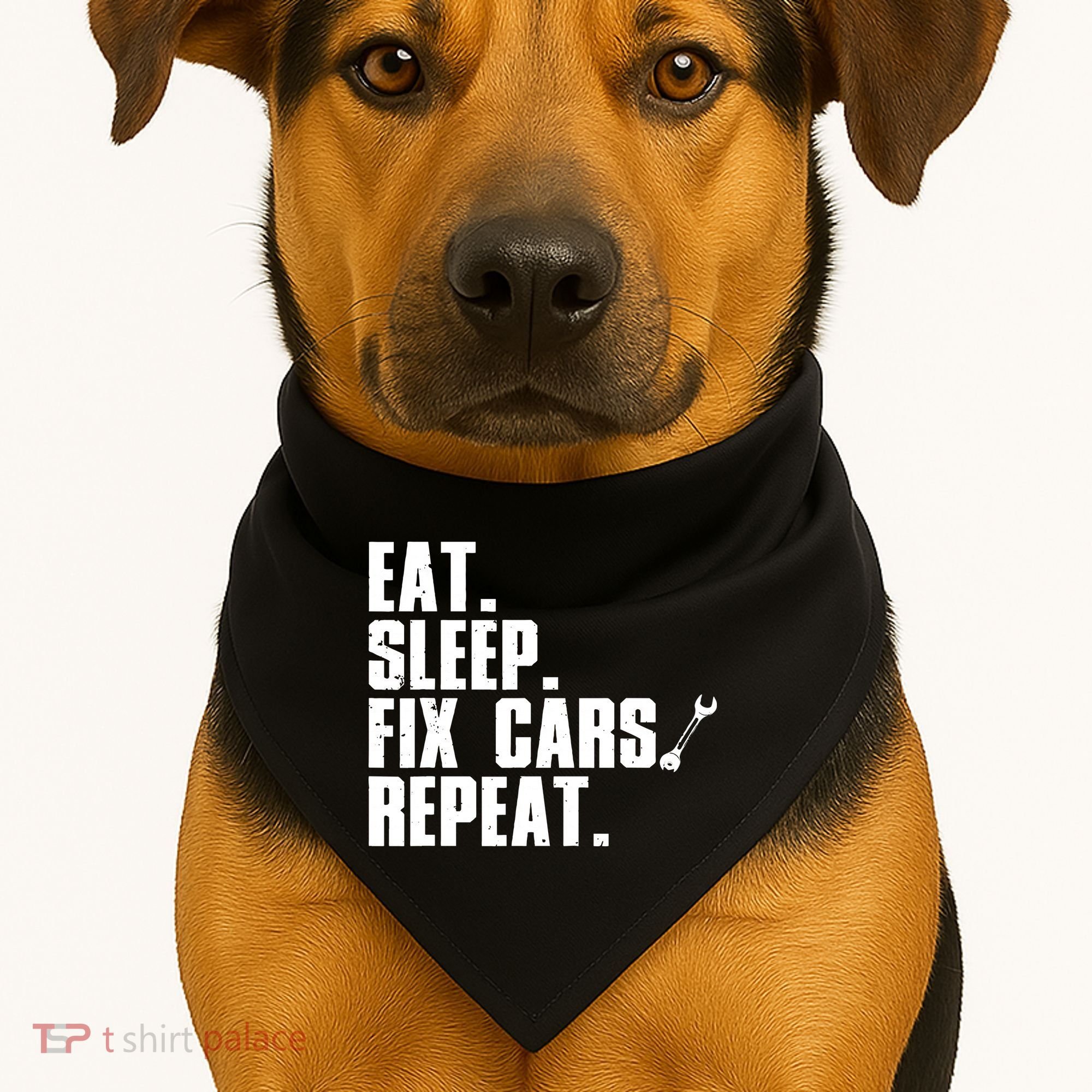 Funny Mechanic Auto Garage Automobile Car Lover USA-Made Doggie Bandana