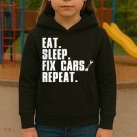 Funny Mechanic Auto Garage Automobile Car Lover Kids Hoodie thumb 3