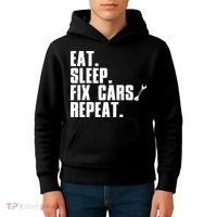 Funny Mechanic Auto Garage Automobile Car Lover Kids Hoodie thumb 4
