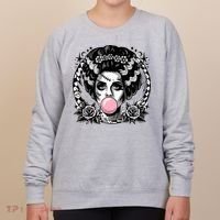 Frankenstein Monster And Bride B.U.B.B.L.E G.U.M Funny Halloween Women's Sweatshirt thumb 0