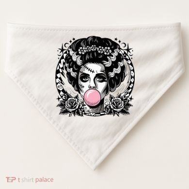 Frankenstein Monster And Bride B.U.B.B.L.E G.U.M Funny Halloween USA-Made Doggie Bandana