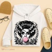 Frankenstein Monster And Bride B.U.B.B.L.E G.U.M Funny Halloween Hoodie thumb 4