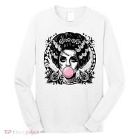 Frankenstein Monster And Bride B.U.B.B.L.E G.U.M Funny Halloween Long Sleeve Shirt thumb 0