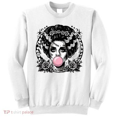 Frankenstein Monster And Bride B.U.B.B.L.E G.U.M Funny Halloween Sweatshirt