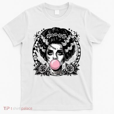 Frankenstein Monster And Bride B.U.B.B.L.E G.U.M Funny Halloween T-Shirt