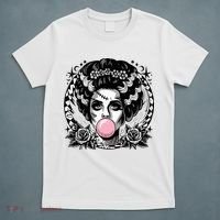 Frankenstein Monster And Bride B.U.B.B.L.E G.U.M Funny Halloween T-Shirt thumb 5
