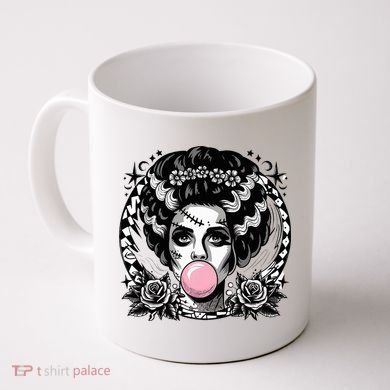 Frankenstein Monster And Bride B.U.B.B.L.E G.U.M Funny Halloween Coffee Mug