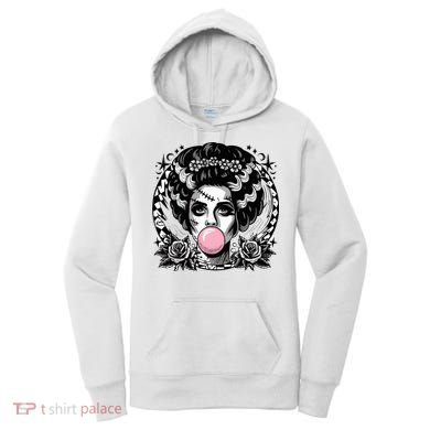 Frankenstein Monster And Bride B.U.B.B.L.E G.U.M Funny Halloween Women's Hoodie