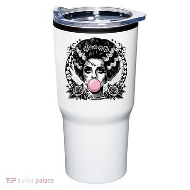 Frankenstein Monster And Bride B.U.B.B.L.E G.U.M Funny Halloween Tumbler