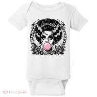Frankenstein Monster And Bride B.U.B.B.L.E G.U.M Funny Halloween Baby Bodysuit thumb 0