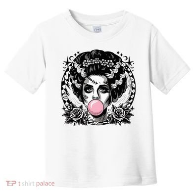 Frankenstein Monster And Bride B.U.B.B.L.E G.U.M Funny Halloween Toddler T-Shirt
