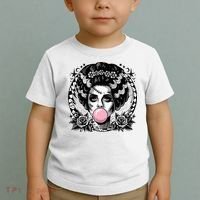 Frankenstein Monster And Bride B.U.B.B.L.E G.U.M Funny Halloween Toddler T-Shirt thumb 2