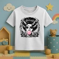 Frankenstein Monster And Bride B.U.B.B.L.E G.U.M Funny Halloween Toddler T-Shirt thumb 3
