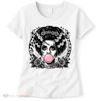 Frankenstein Monster And Bride B.U.B.B.L.E G.U.M Funny Halloween Women's T-Shirt thumb 0
