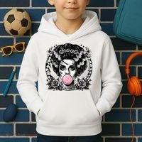 Frankenstein Monster And Bride B.U.B.B.L.E G.U.M Funny Halloween Kids Hoodie thumb 2