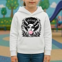 Frankenstein Monster And Bride B.U.B.B.L.E G.U.M Funny Halloween Kids Hoodie thumb 3