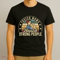 Foster Mom Appreciation Build Strong People Foster Care T-Shirt thumb 3